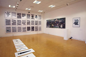 Avenue Gallery with exhibited work on walls