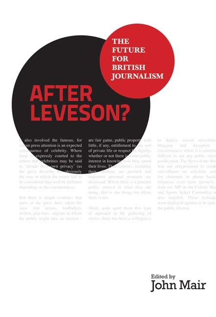 After Leveson - John Mair book