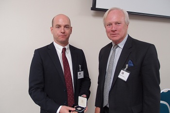 Ben Miles with his Court Award