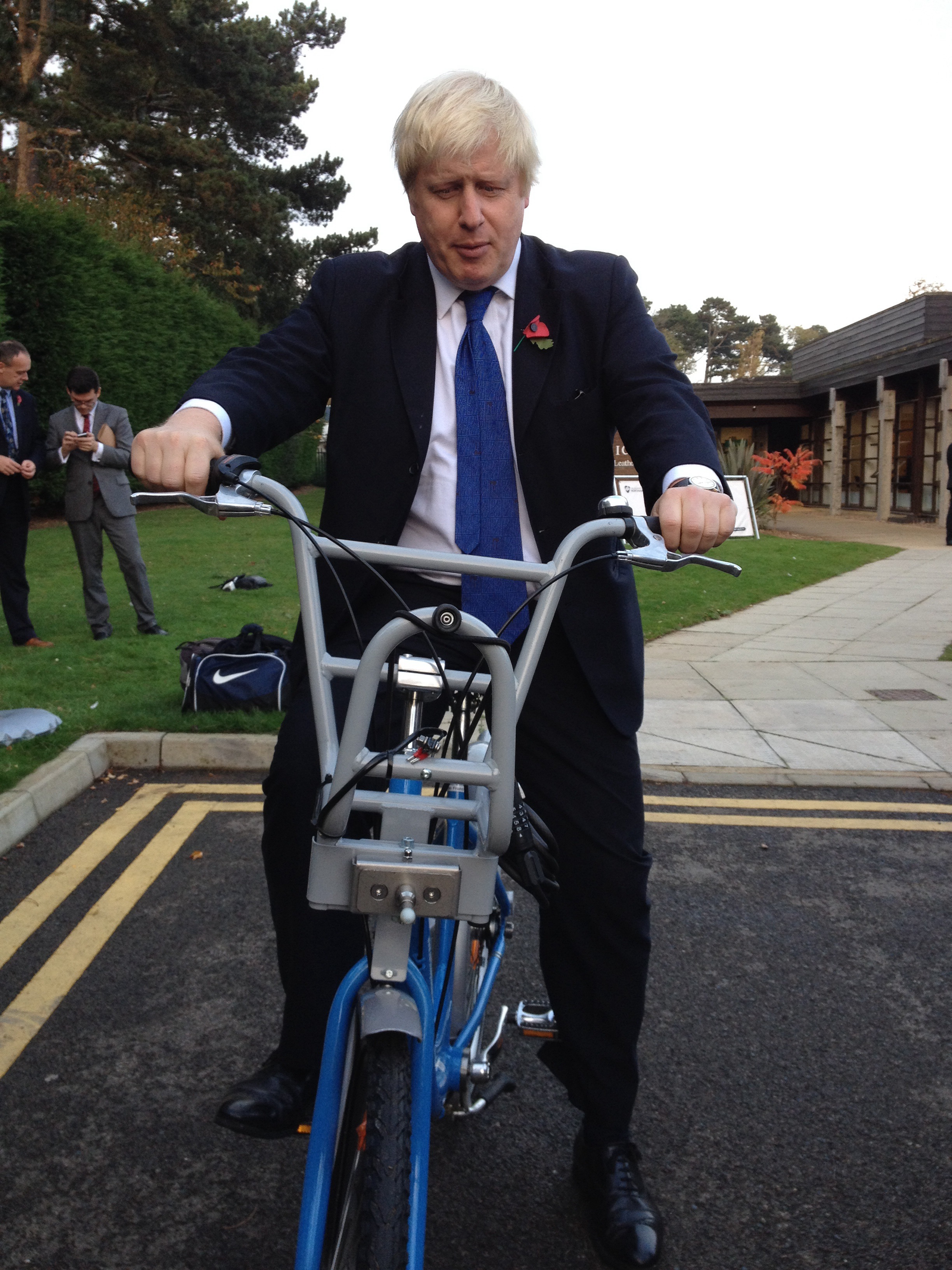 Boris on Cycle CoNNect bike at Park Campus