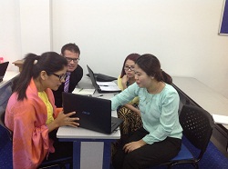Myanmar staff using C@N-DO