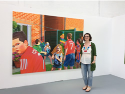 Emma Richardson with her artwork at Platform 2015