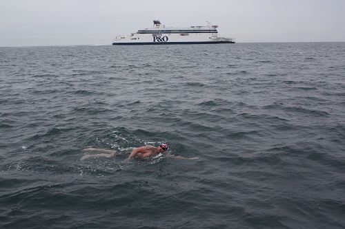 Guy Batchelor swimming the channel