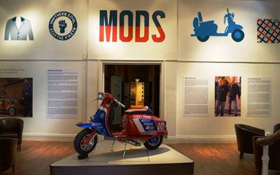 Mod Exhibition with Vespa scooter