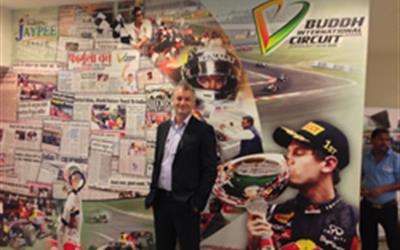 Nick Petford visiting Buddh International Motor Racing Circuit