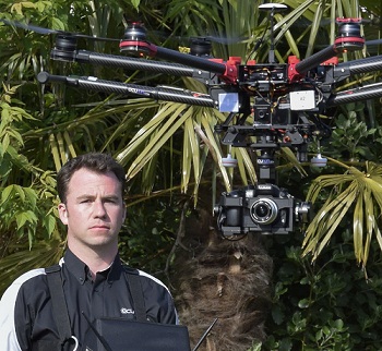 Richard Gill with his drone