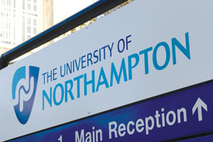 University of Northampton sign