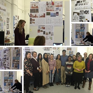 Interior Design students and their work for local hotel