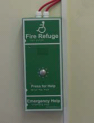 Fire refuge sign