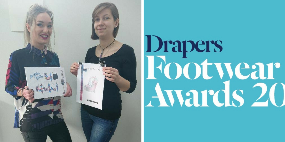 Rebecca and Loren with their drapers award footwear designs