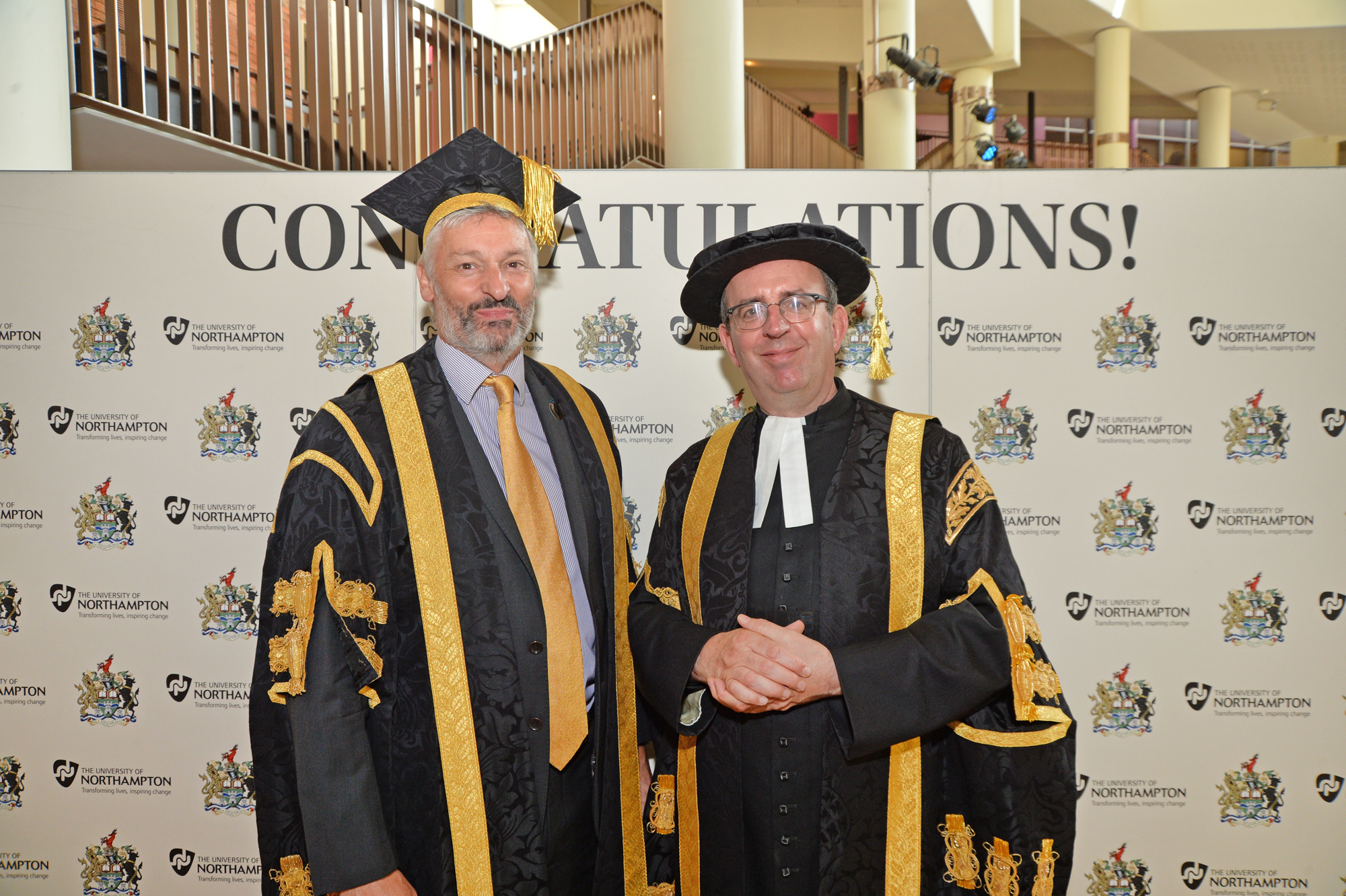 Richard Coles with Vice Chancellor Nick Petford