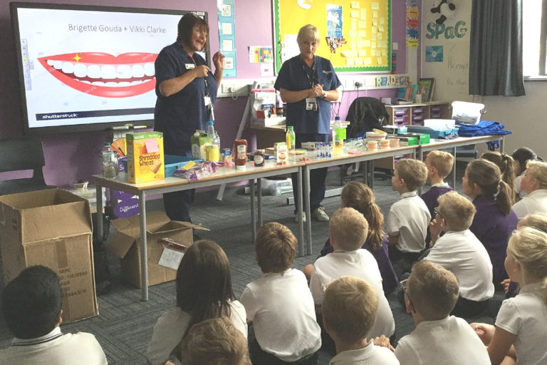 Rushden children get their teeth into good oral health after lecturers