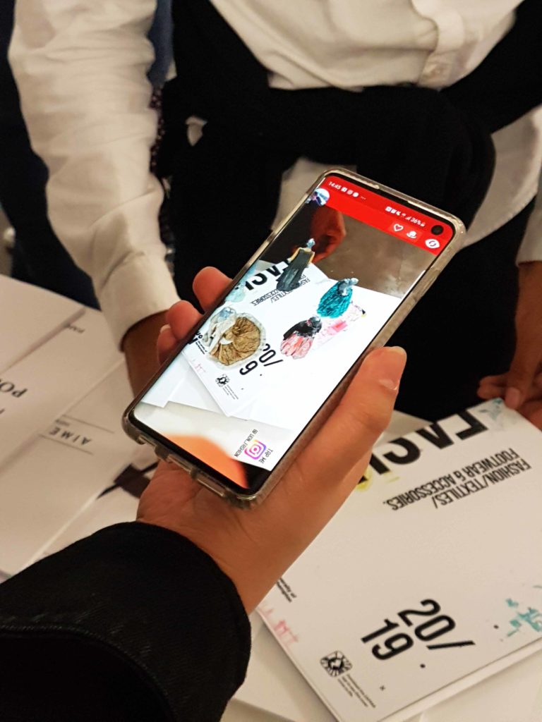 Clayon's app in action at Graduate Fashion Week