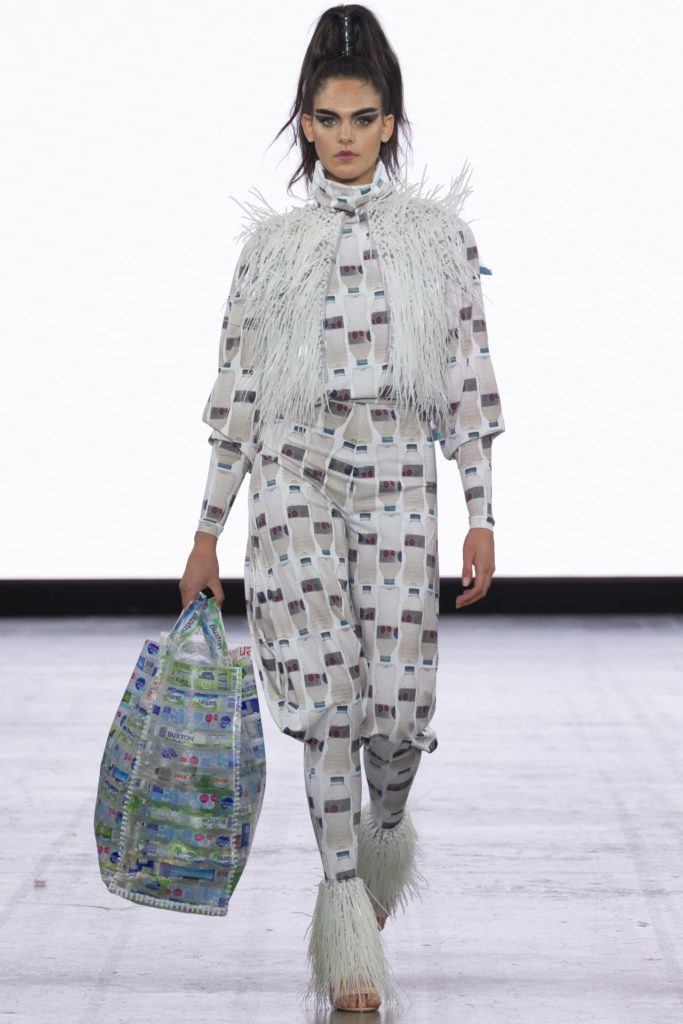 Photo of Radka's collection on the Graduate Fashion Week catwalk