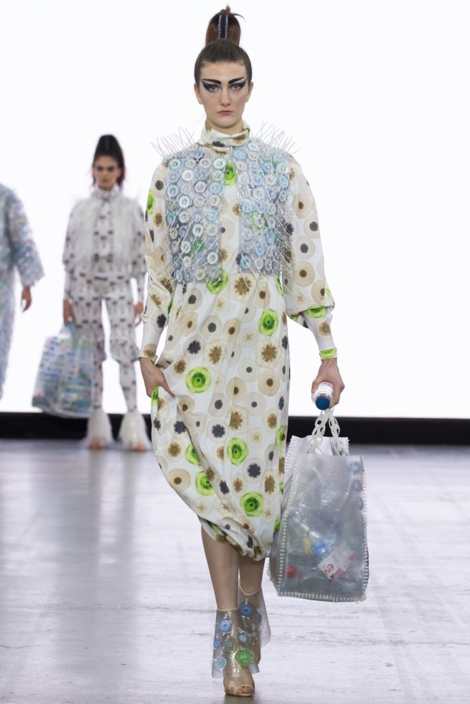 Photo of Radka's collection on the Graduate Fashion Week catwalk