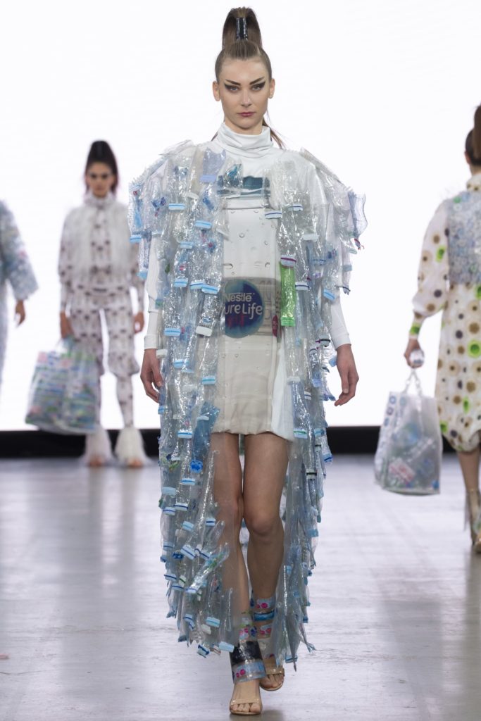 Photo of Radka's collection on the Graduate Fashion Week catwalk