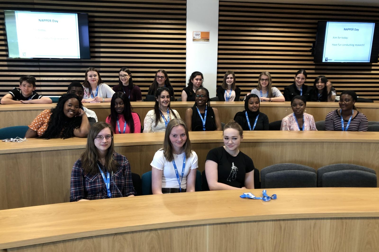 Group photo of Walton High School pupils at NAPPER 2019