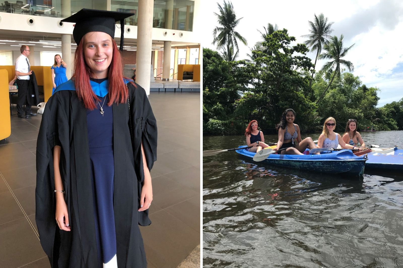 Photo of Occupational Therapy graduate Chloe Holmes at Waterside and in Cambodia