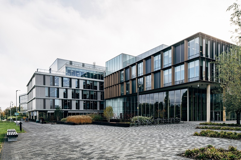 Exterior shot of Learning Hub with Waterside Bar and Grill Restaurant