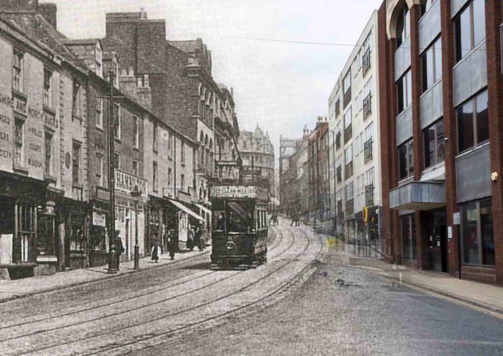 Sam Jones' old and new view of Bridge Street.