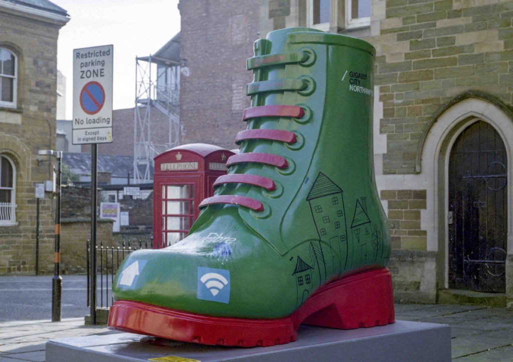 Teresa Atkins' photo of one of the town's giant boots.