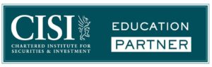 White and green logo of the Chartered Institute for Securities and Investment Education Partner