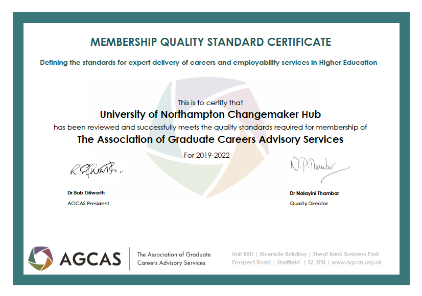 association of graduate careers advisory services certificate