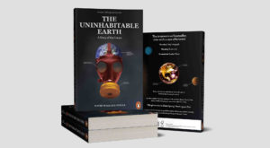 The Uninhabitable Earth - the Earth is struggling to breathe and requires a gas mask.