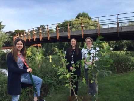 Pictured - Veronkia, Anna and Ivna planting trees