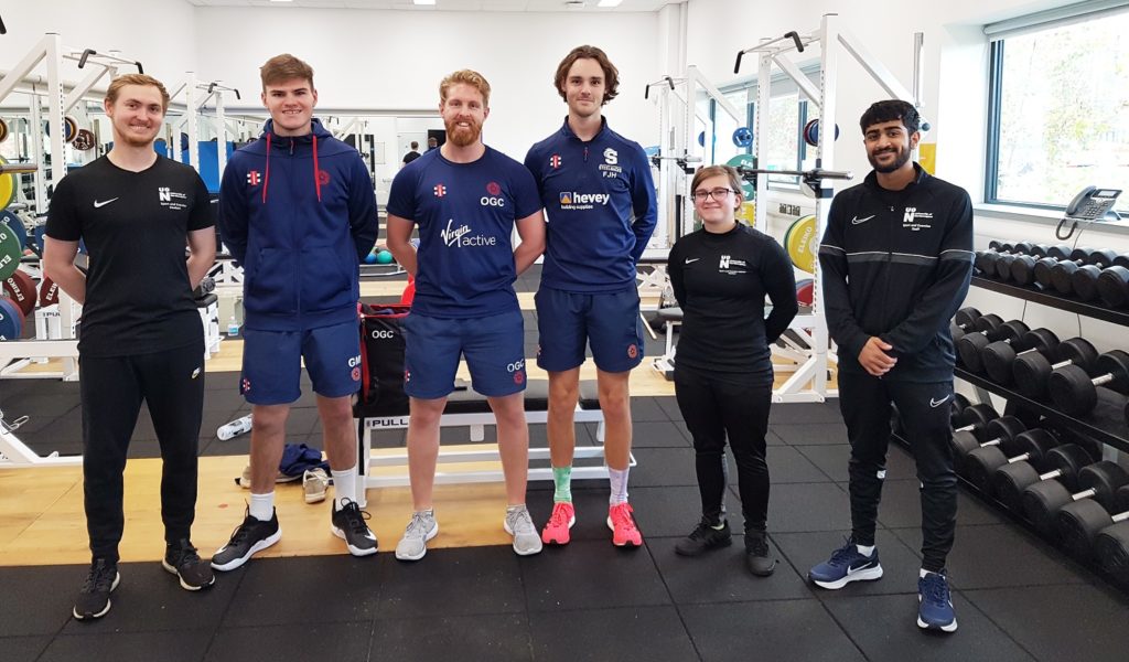 Pictured from left: Liam Thomlinson, Gus Miller, Oisin Geary-Cuddy (assistant strength and conditioning coach), Freddie Heldreich, Wiktoria Kucharska and Aidan Bhambhani.