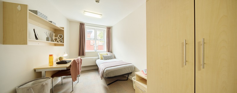 Standard single bedroom in St Johns House