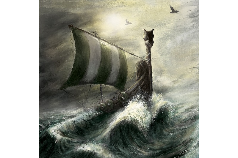 Edd Winterberry - illustration of a wooden boat on a stormy sea