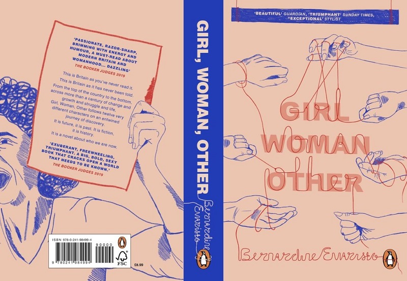 'Girl, Woman, Other' book cover designed by Evy Diepenbroek, which was shortlisted for Penguin Cover Design Award in 2022.