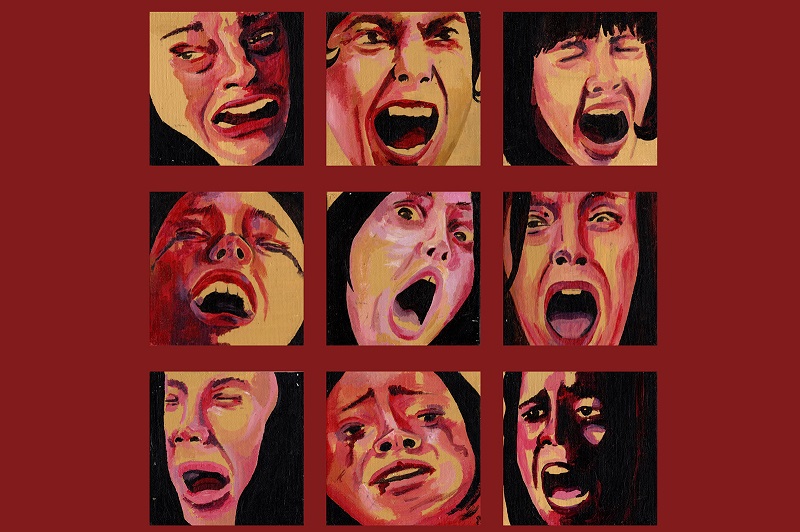 Gemma Coffey - illustration of nine images of women screaming