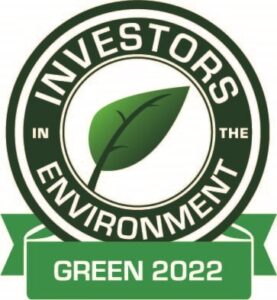 Investors in the Environment Green 2022 logo