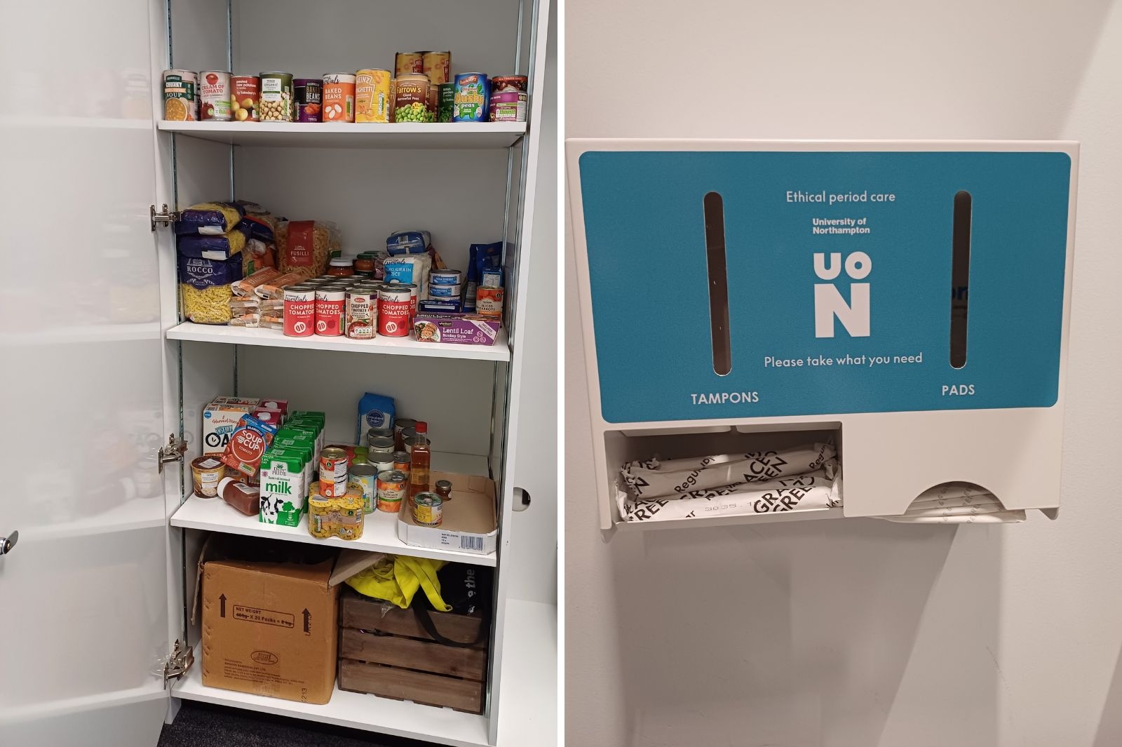 Pop Up Pantry and free sanitary products