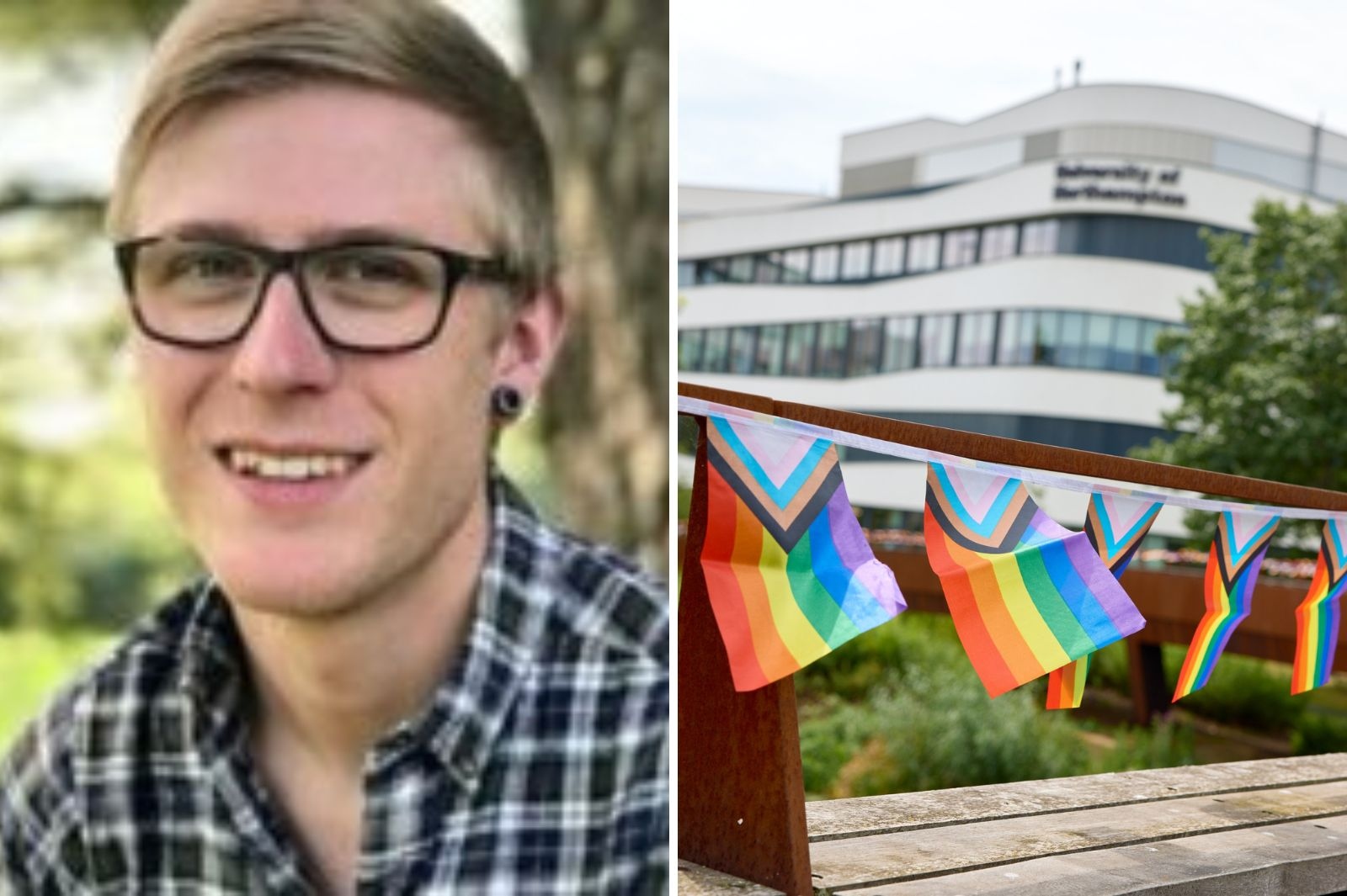 Dr Luke Ward and Pride flags