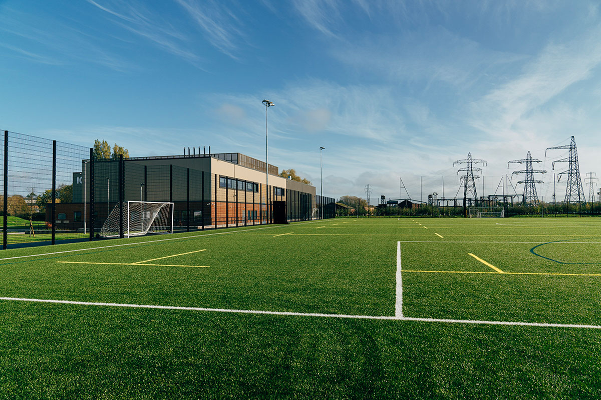 3G pitch and Sports Pavilion on Waterside campus at UON.