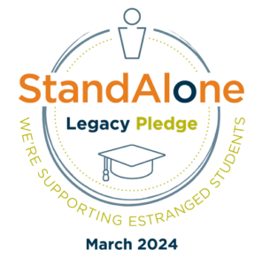 Stand Alone Legacy Pledge logo, indicating March 2024