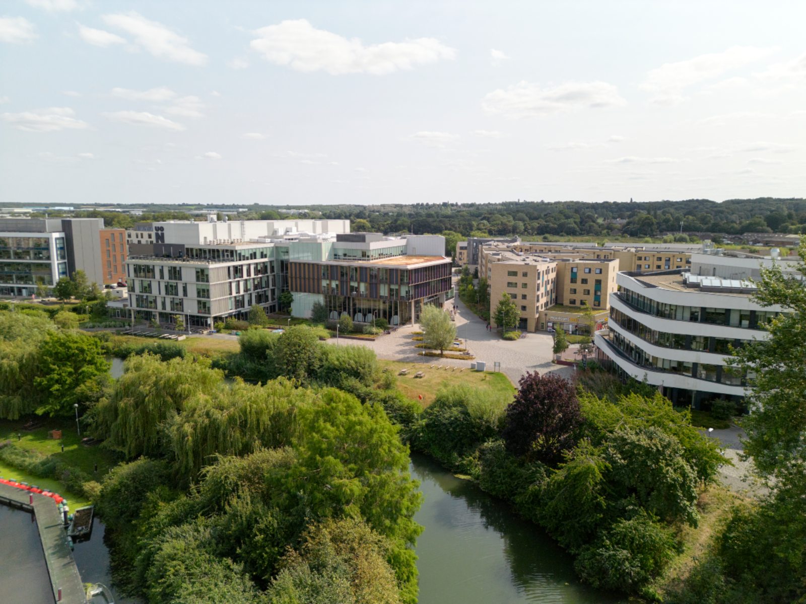Aerial photo of Waterside Campus.
