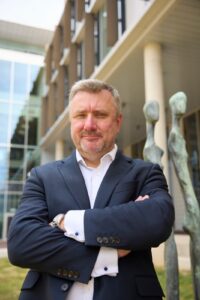 Andrew Kennedy, Director of Human Resources stood outside the Learning Hub