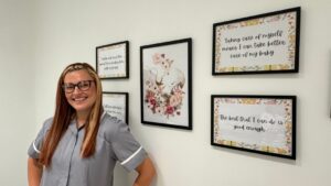 BFI Champion Baby Friendly baby feeding Midwifery student Jade Cogging.