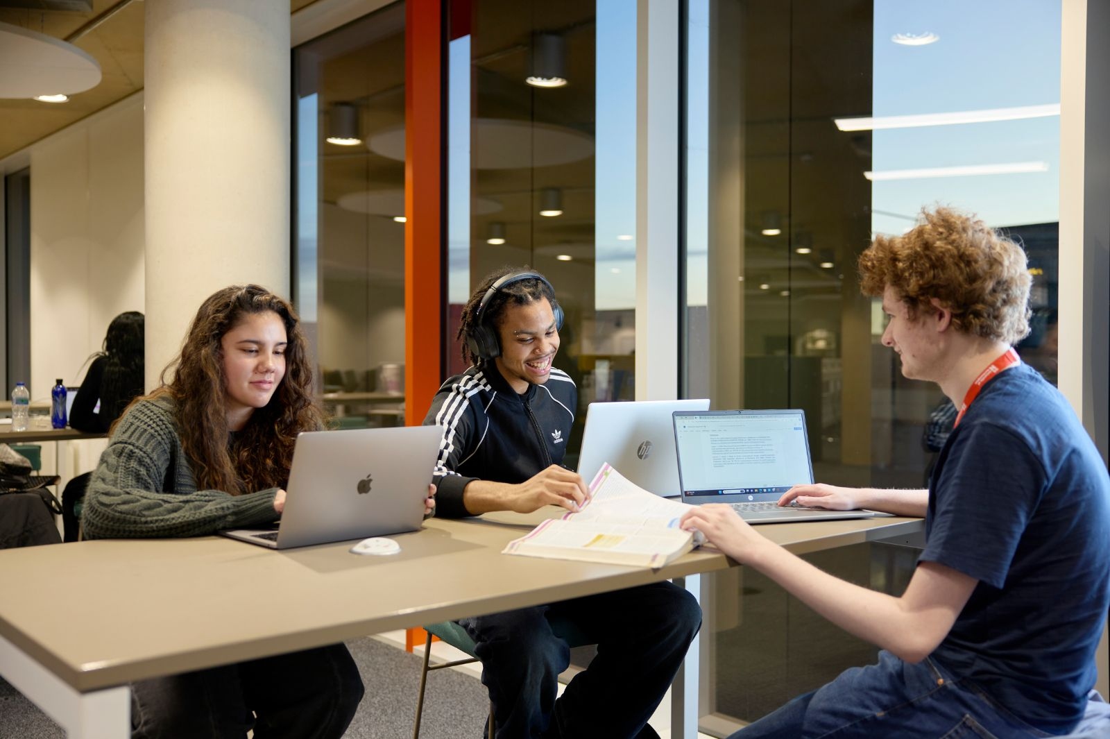 Students and laptops