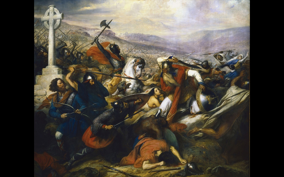 Bataille de Poitiers, en octobre 732 by Charles Steuben