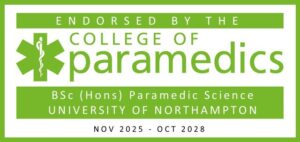 College of Paramedics-endorsed programme 2025-28 UON logo