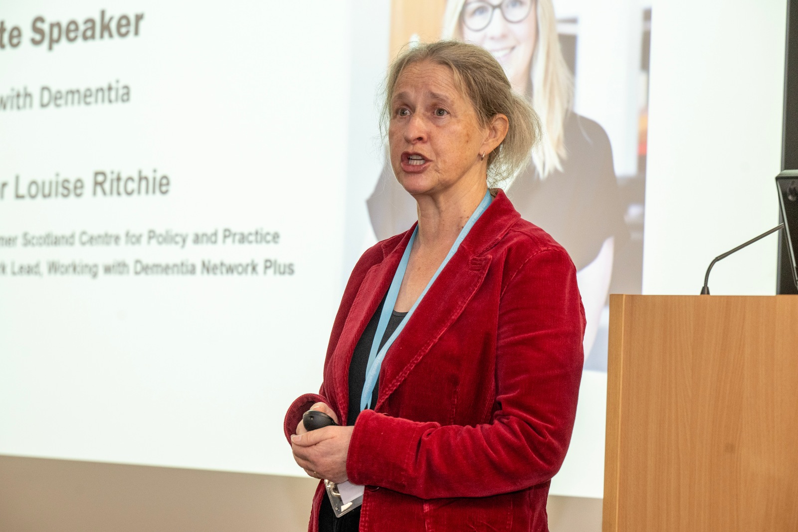 Professor Jacqueline Parkes at a dementia conference