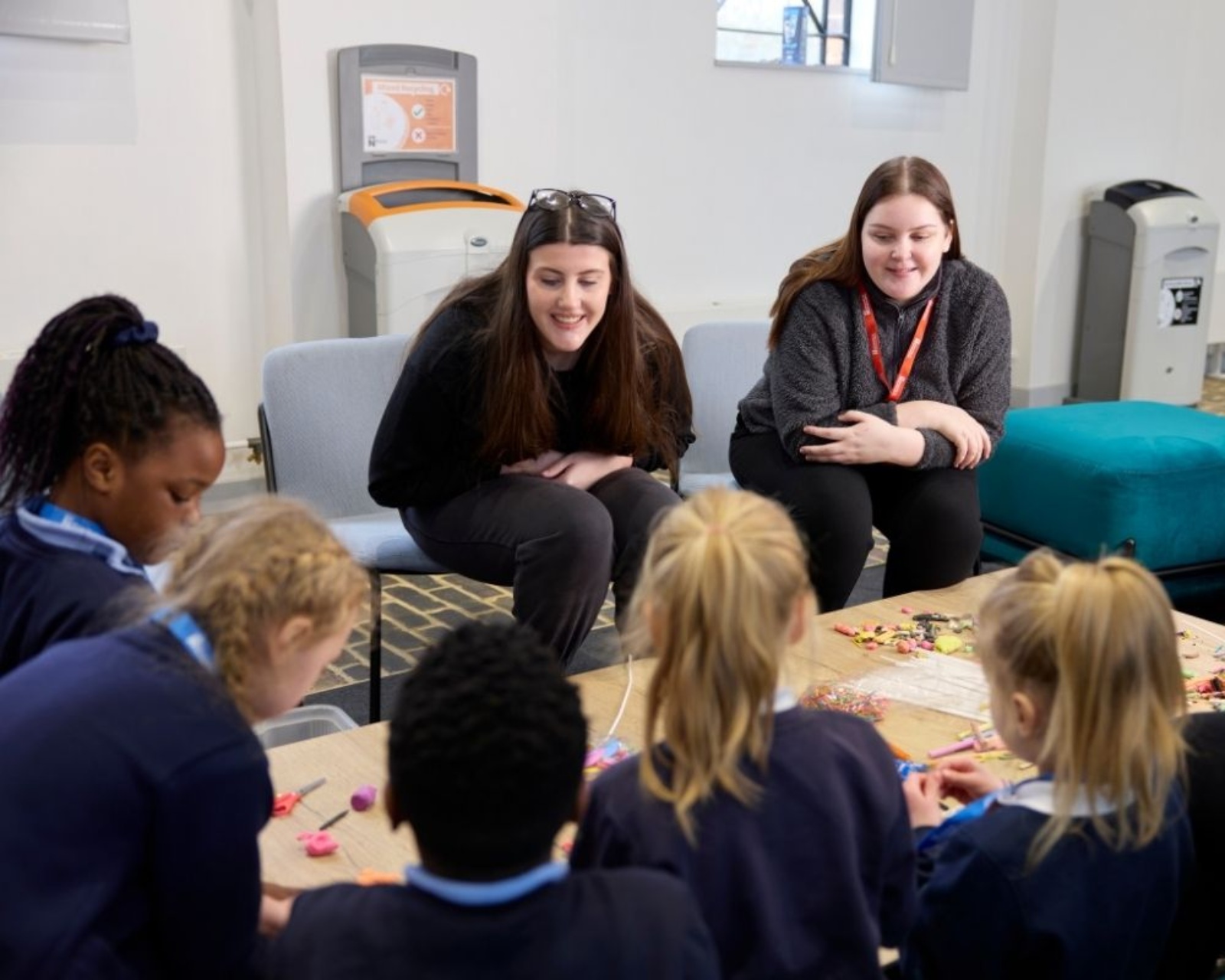 Childhood, Youth and Families students with children.