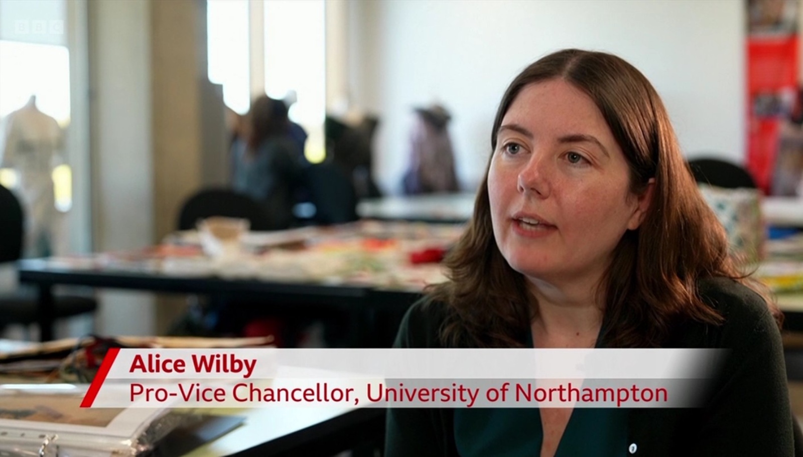 Pro-VC Alice Wilby BBC Politics East.