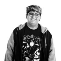 Black and white photo of Luciano, Advertising & Digital Marketing student
