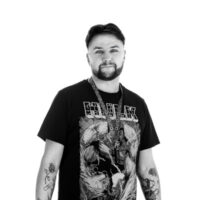 Black and white photo of Luke, a student
